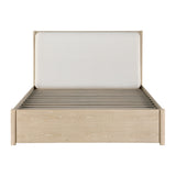 Matteo Light Oak Eastern King Platform Bed with Footboard Storage by Homelegance at Eve Furniture