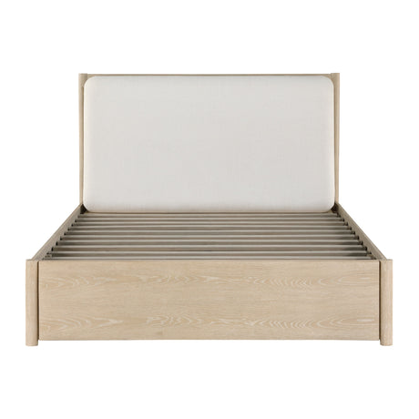 Matteo Light Oak Eastern King Platform Bed with Footboard Storage by Homelegance at Eve Furniture