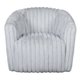 Mira Light Grey Soft Plush Fabric Swivel Chair by Ashcroft Imports at Eve Furniture