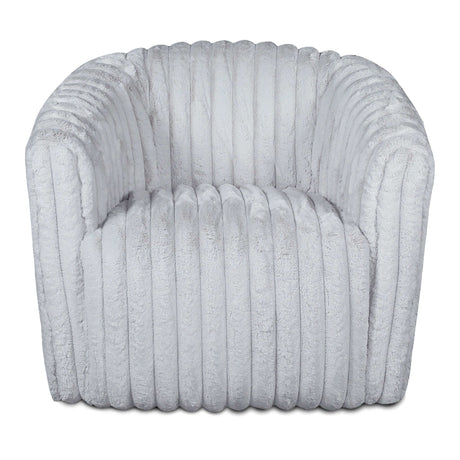 Mira Light Grey Soft Plush Fabric Swivel Chair by Ashcroft Imports at Eve Furniture
