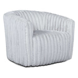 Mira Light Grey Soft Plush Fabric Swivel Chair by Ashcroft Imports at Eve Furniture