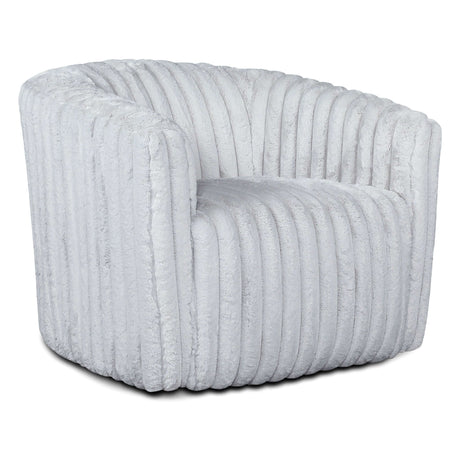 Mira Light Grey Soft Plush Fabric Swivel Chair by Ashcroft Imports at Eve Furniture