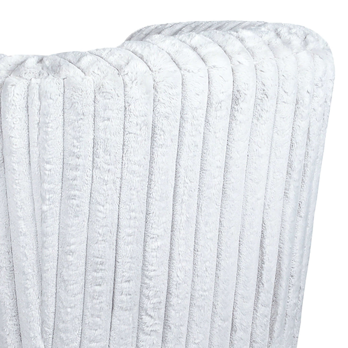 Mira White Soft Plush Fabric Swivel Chair by Ashcroft Imports at Eve Furniture