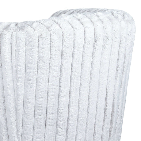 Mira White Soft Plush Fabric Swivel Chair by Ashcroft Imports at Eve Furniture