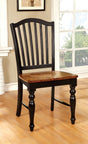 Mayville Black/Antique Oak Side Chair by Furniture of America at Eve Furniture