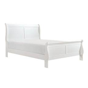 Mayville White Queen Sleigh Bed by Homelegance at Eve Furniture