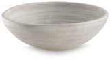 Meadie Distressed White Bowl by Ashley at Eve Furniture