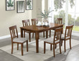 Medford Walnut/Beige 7 PC. Dining Table Set by Furniture of America at Eve Furniture