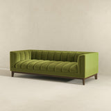 Melissa Mid-Century Green Velvet Modern Sofa by Ashcroft Imports at Eve Furniture