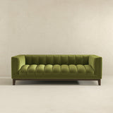 Melissa Mid-Century Green Velvet Modern Sofa by Ashcroft Imports at Eve Furniture
