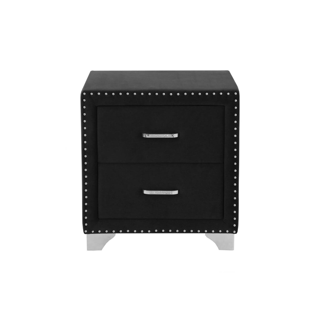 Melody Gray 2-Drawer Upholstered Nightstand by Coaster at Eve Furniture