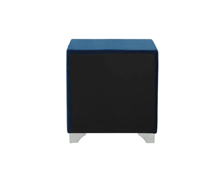 Melody Pacific Blue Upholstered 2-Drawer Nightstand by Coaster at Eve Furniture