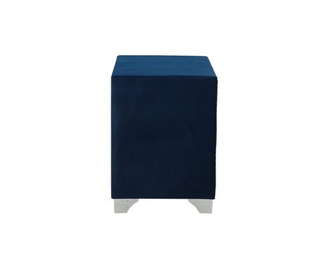 Melody Pacific Blue Upholstered 2-Drawer Nightstand by Coaster at Eve Furniture