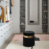 Melody Velvet Tasseled Ottoman by TOV Furniture at Eve Furniture