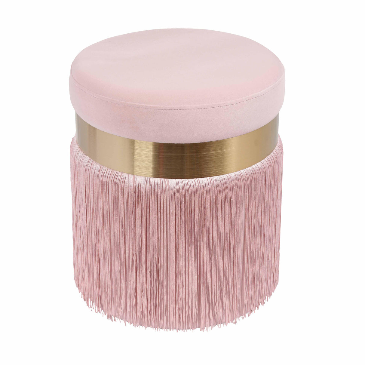 Melody Velvet Tasseled Ottoman by TOV Furniture at Eve Furniture