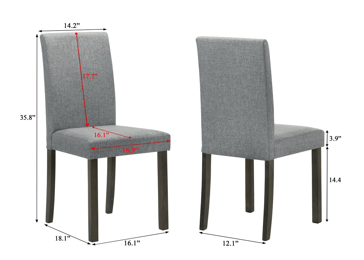 Melshire Gray Dining Side Chair, Set of 2 by Crown Mark at Eve Furniture