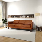 Memphis Waxy Cognac Leather Sofa by Ashcroft Imports at Eve Furniture