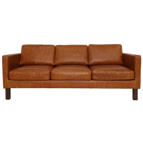 Memphis Waxy Cognac Leather Sofa by Ashcroft Imports at Eve Furniture
