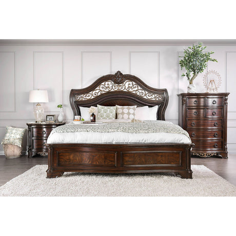Menodora Brown Cherry Queen Bed by Furniture of America at Eve Furniture