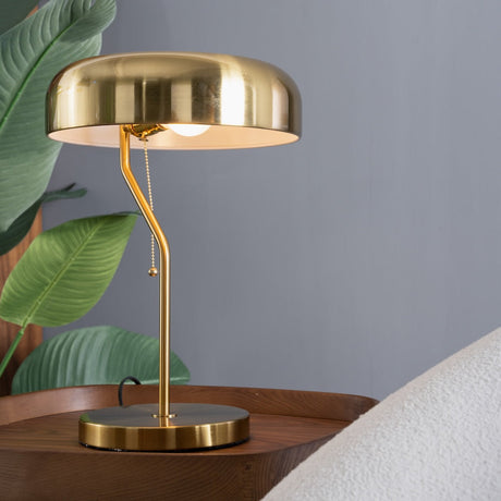 Metro Table lamp with Gold outer and White inner by Ashcroft Imports at Eve Furniture