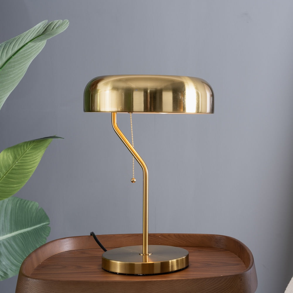 Metro Table lamp with Gold outer and White inner by Ashcroft Imports at Eve Furniture