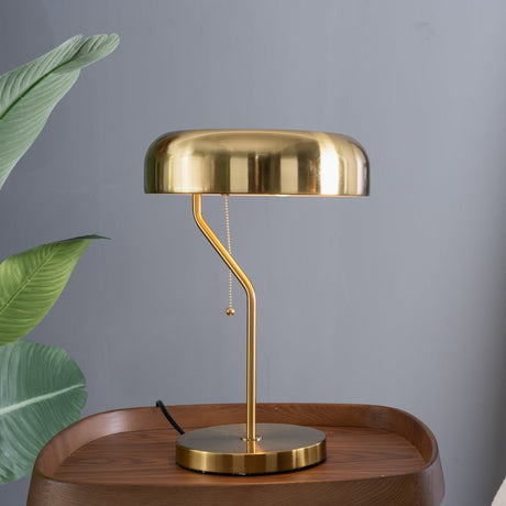 Metro Table lamp with Gold outer and White inner by Ashcroft Imports at Eve Furniture