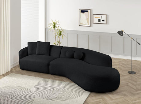 Mia Black Fabric Sectional by Happy Homes at Eve Furniture
