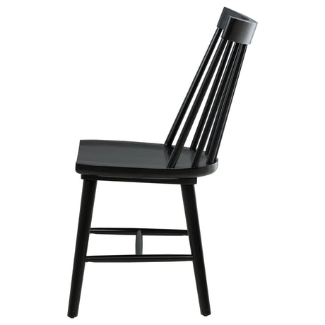 Middleton Black Solid Wood Dining Side Chair, Set of 2 by Coaster at Eve Furniture