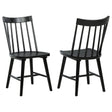Middleton Black Solid Wood Dining Side Chair, Set of 2 by Coaster at Eve Furniture