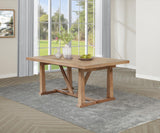 Middleton Natural Brown Dining Table with 106-inch Extension Leaf by Coaster at Eve Furniture