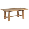 Middleton Natural Brown Dining Table with 76-inch Extension Leaf by Coaster at Eve Furniture