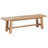 Middleton Natural Brown Wood Backless Dining Bench by Coaster at Eve Furniture