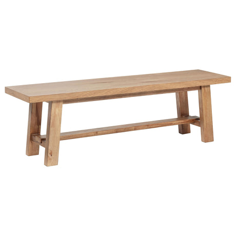 Middleton Natural Brown Wood Backless Dining Bench by Coaster at Eve Furniture