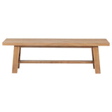 Middleton Natural Brown Wood Backless Dining Bench by Coaster at Eve Furniture