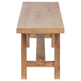 Middleton Natural Brown Wood Backless Dining Bench by Coaster at Eve Furniture