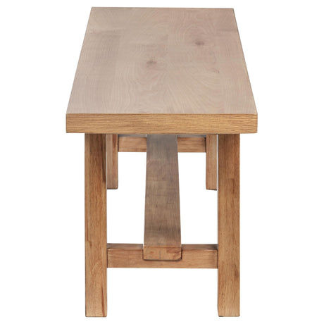 Middleton Natural Brown Wood Backless Dining Bench by Coaster at Eve Furniture