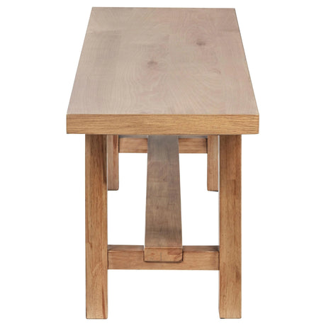 Middleton Natural Brown Wood Backless Dining Bench by Coaster at Eve Furniture