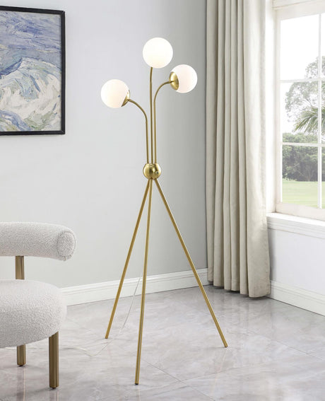Miley Gold Trio Tree Floor Lamp by Coaster at Eve Furniture