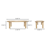 Milo Oak Large Dining Table by Moe's Home at Eve Furniture