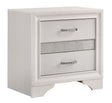 Miranda White 2-Drawer Nightstand Tray by Coaster at Eve Furniture