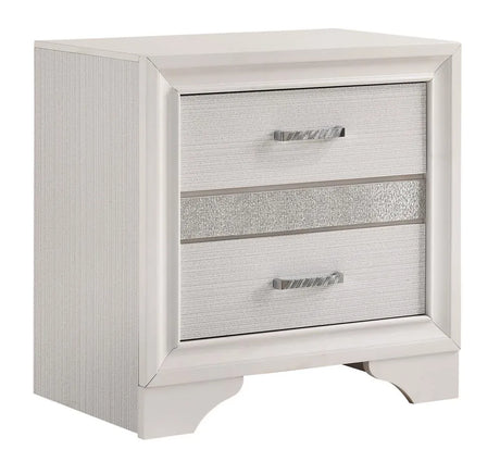 Miranda White 2-Drawer Nightstand Tray by Coaster at Eve Furniture