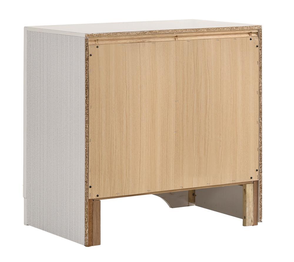 Miranda White 2-Drawer Nightstand Tray by Coaster at Eve Furniture