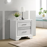 Miranda White 2-Drawer Nightstand Tray by Coaster at Eve Furniture