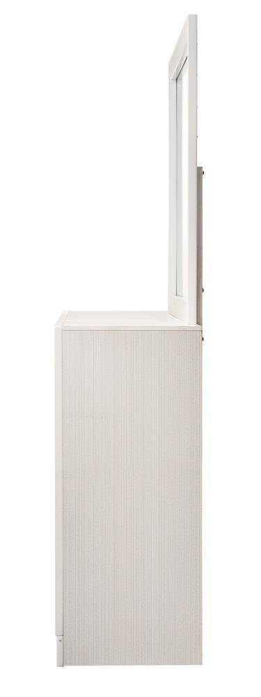 Miranda White Rectangular Mirror by Coaster at Eve Furniture