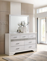 Miranda White/Rhinestone 7-Drawer Dresser by Coaster at Eve Furniture