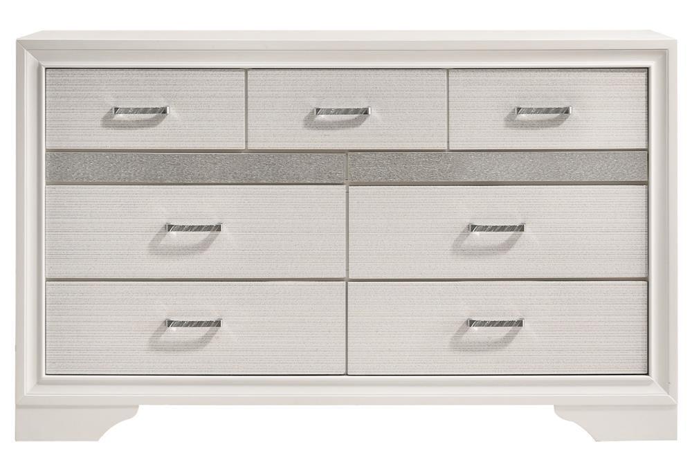 Miranda White/Rhinestone 7-Drawer Dresser by Coaster at Eve Furniture