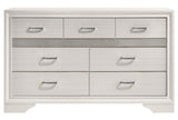 Miranda White/Rhinestone 7-Drawer Dresser by Coaster at Eve Furniture