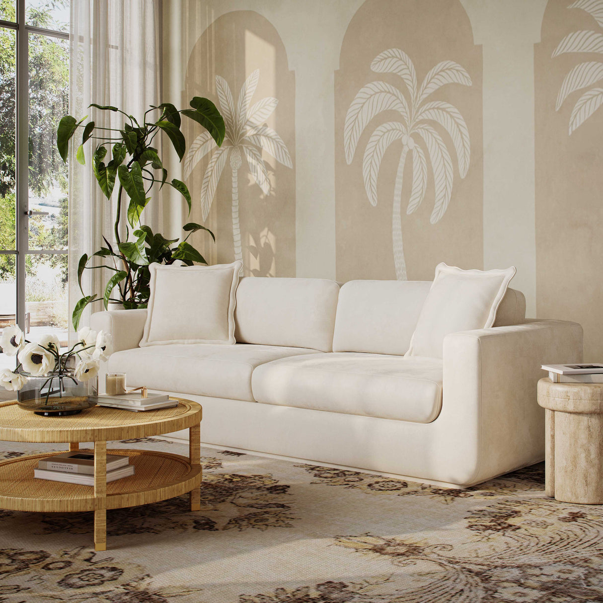 Miri Upcycled Washed Velvet Sofa by TOV Furniture at Eve Furniture