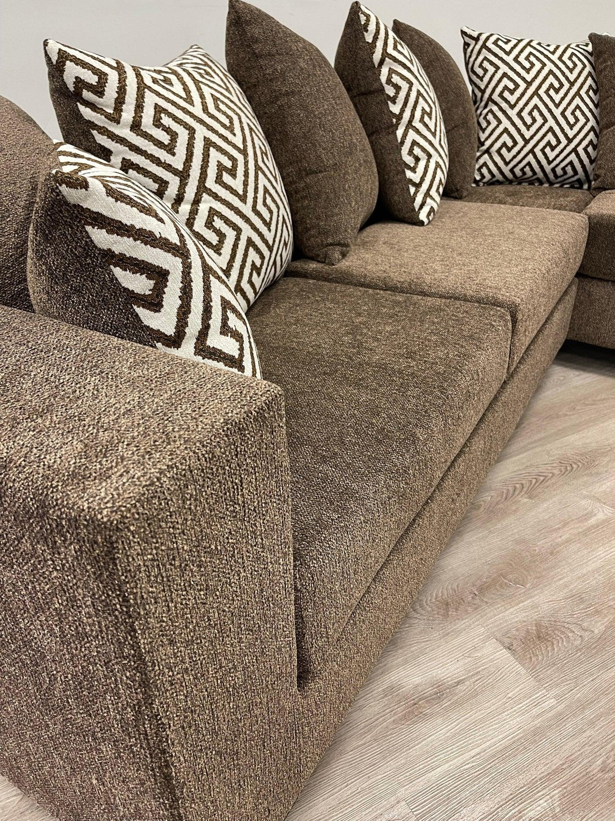 Monroe Mocha Right Arm Facing (RAF) Sectional by Happy Homes at Eve Furniture