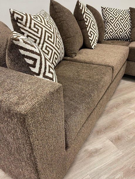 Monroe Mocha Right Arm Facing (RAF) Sectional by Happy Homes at Eve Furniture
